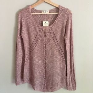 SOLD• Knox Rose • NWT Pink Knit Sweater, M
